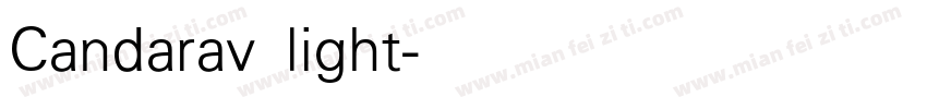 Candarav light字体转换